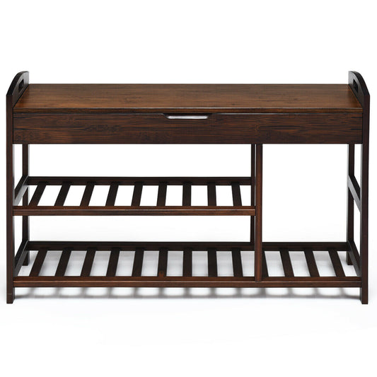 Bamboo Boot Storage Bench - Castle Anna