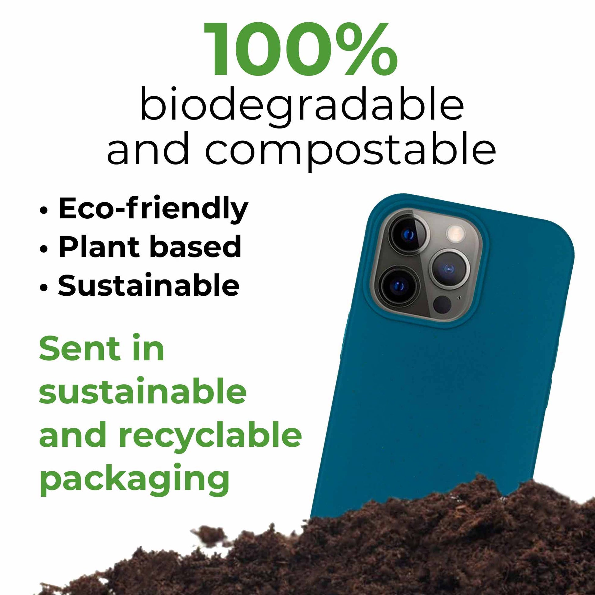 Biodegradable phone case - Deep Sea Blue - Castle Anna