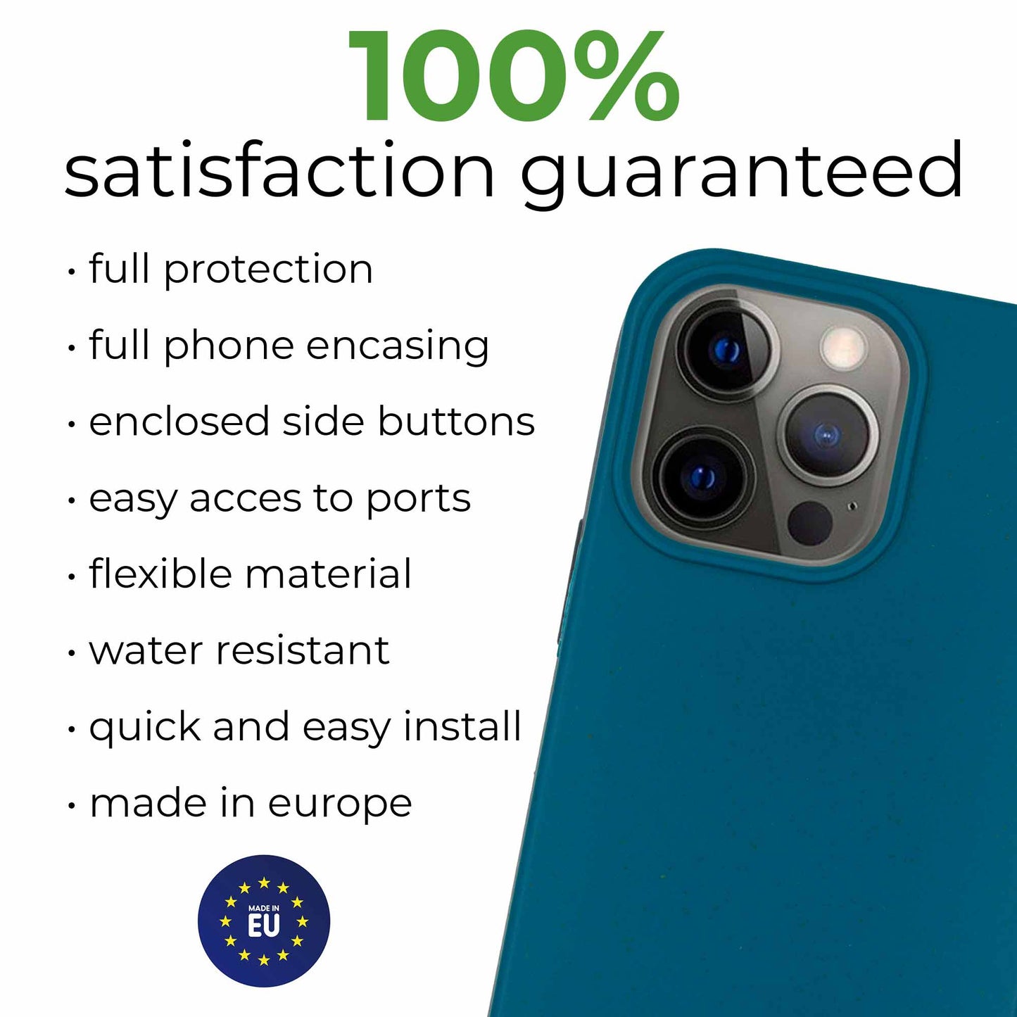 Biodegradable phone case - Deep Sea Blue - Castle Anna